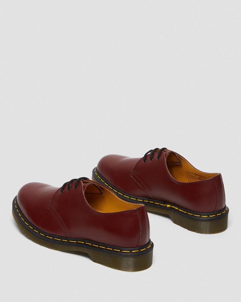 Dr Martens 1461 Smooth Læder Oxford Sko Herre Lyserød Rød | DK 603ILH